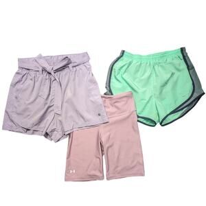 Nike Under Armor Apana Shorts 3 Lot Women's Medium Athletic Sport Casual‎ Summer
